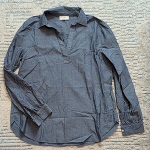 LOFT Women's Casual Chambray V-neck Shirt